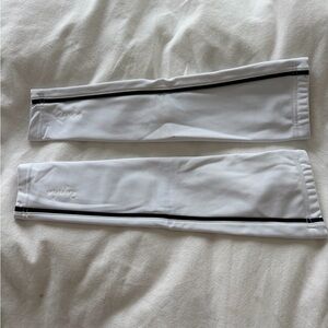 Rapha White Arm Warmers with Black Accents